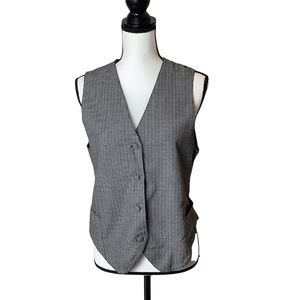 Vintage 70s Women’s Houndstooth Plaid Tailored Vest Size 2 Small